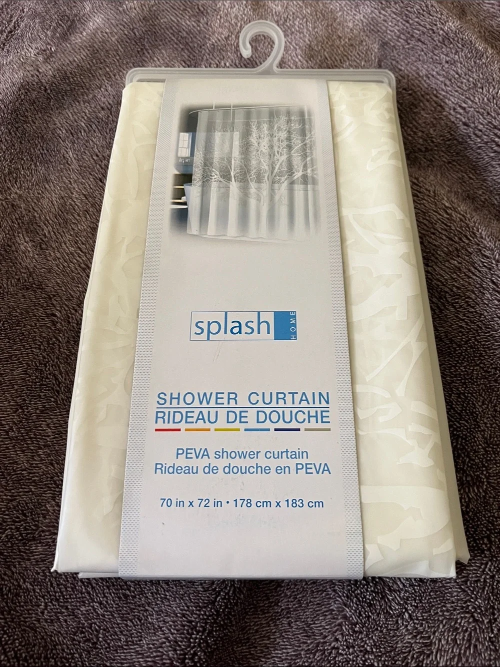 Splash Pearl Textured PEVA Shower Curtain